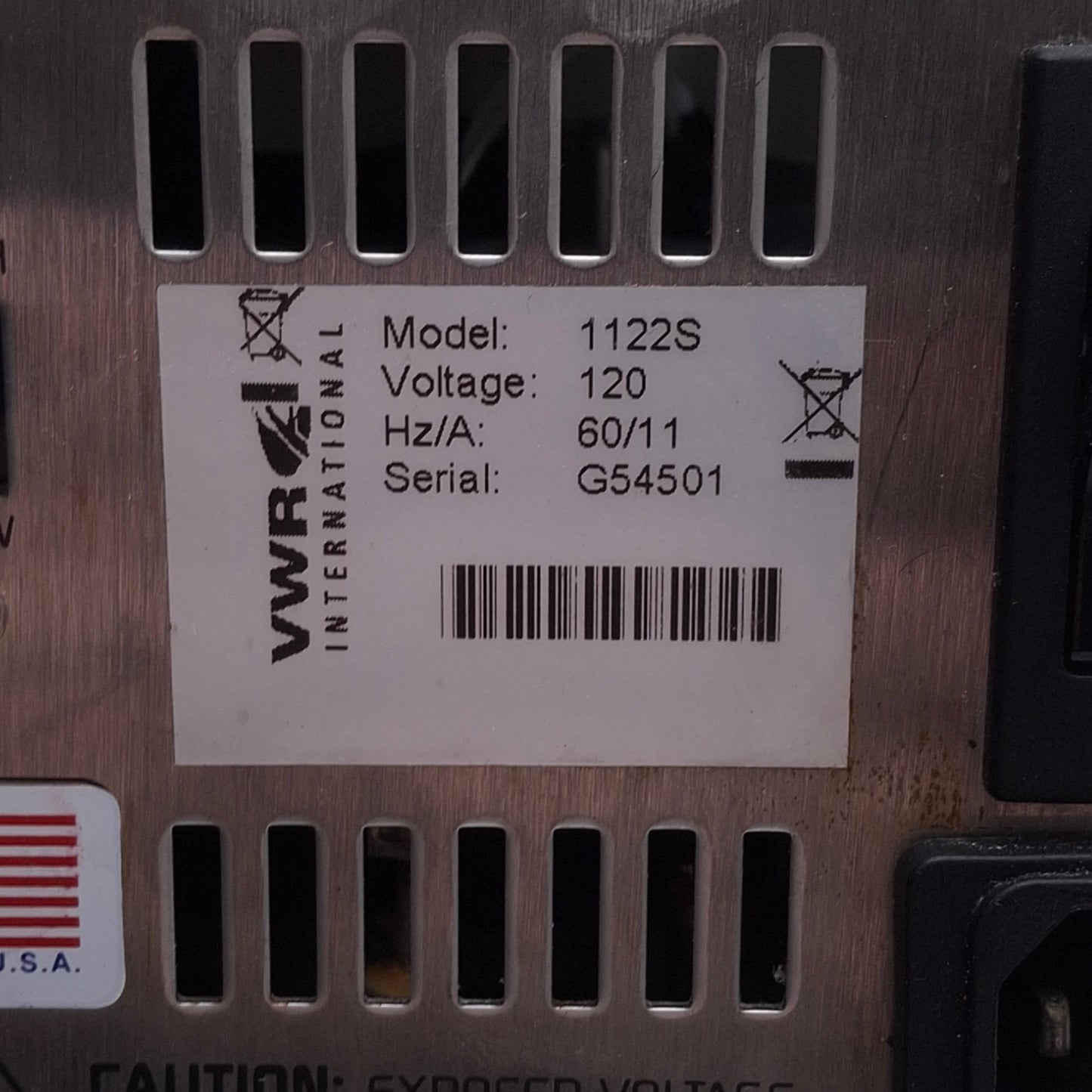 For parts or not working VWR 1122S Immersion Circulator 120VAC, +5° to 150°C **DAMAGED PLUG, SEE PHOTOS**