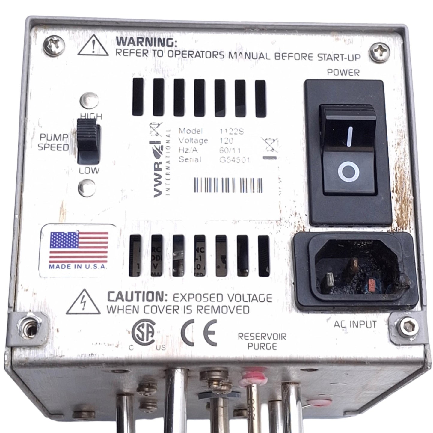 For parts or not working VWR 1122S Immersion Circulator 120VAC, +5° to 150°C **DAMAGED PLUG, SEE PHOTOS**