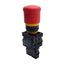 Used EATON M22-PV-K12 E-Stop Push Button, Push/Pull, ø22.5mm, 1NO+3NC, 600VAC 10A