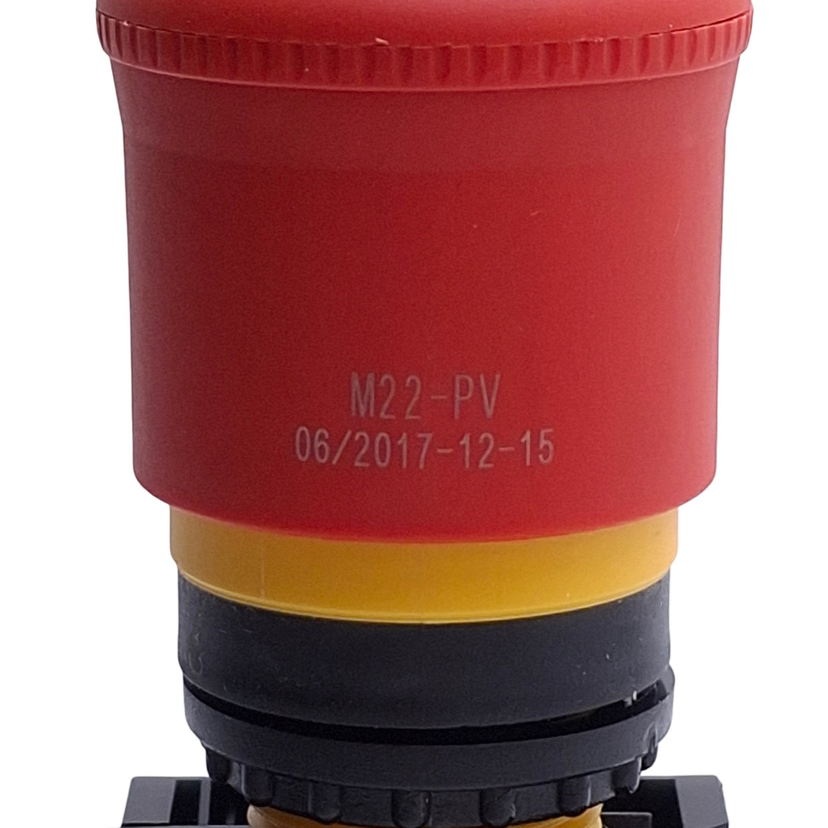 Used EATON M22-PV-K12 E-Stop Push Button, Push/Pull, ø22.5mm, 1NO+3NC, 600VAC 10A