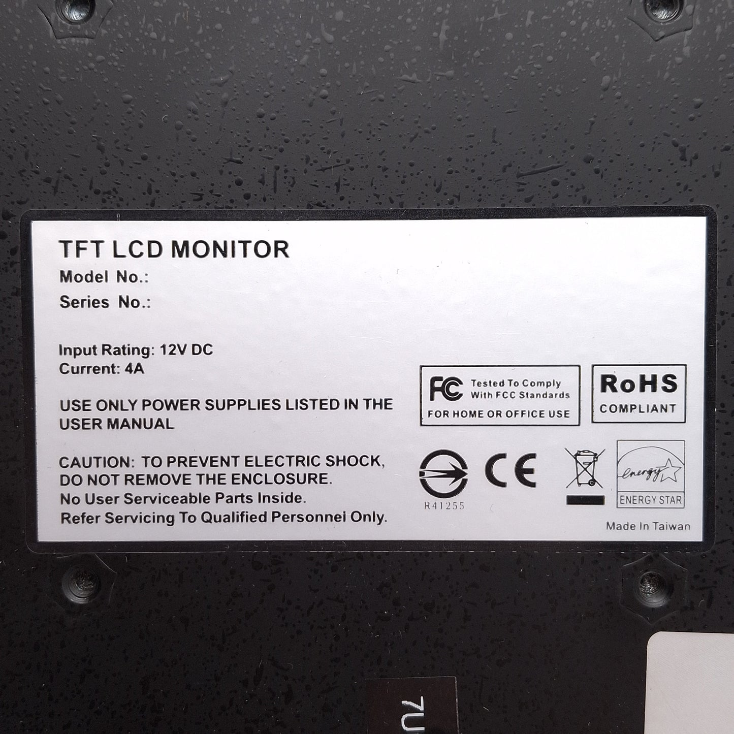 Used Santronic Open Frame Touch Monitor, 8.4in TFT LCD, 800x600, VGA, DVI-D, 12VDC