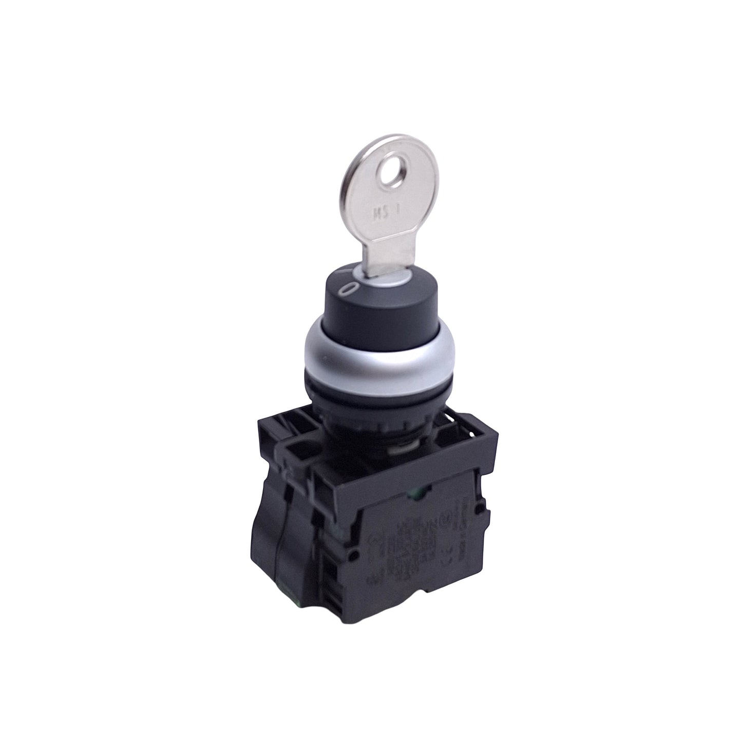 Used Eaton M22-WRMS1 Keyed Selector Switch, 2-Pos, Maintained, 3NO + 2NC, 600V 5A