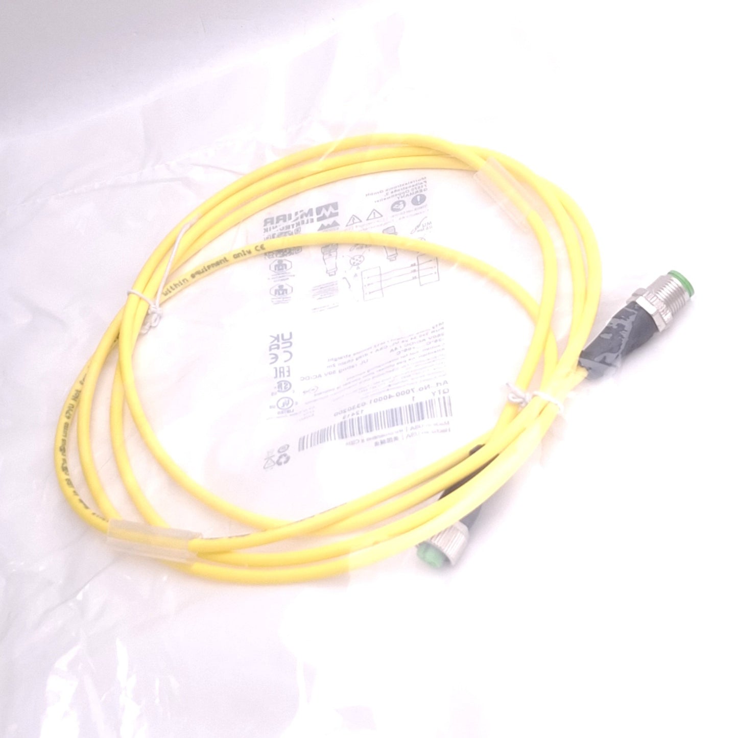 New Murrelektronik 7000-40001-0330200 Cordset, 3-Pin M12 Male to Female, 2m Length
