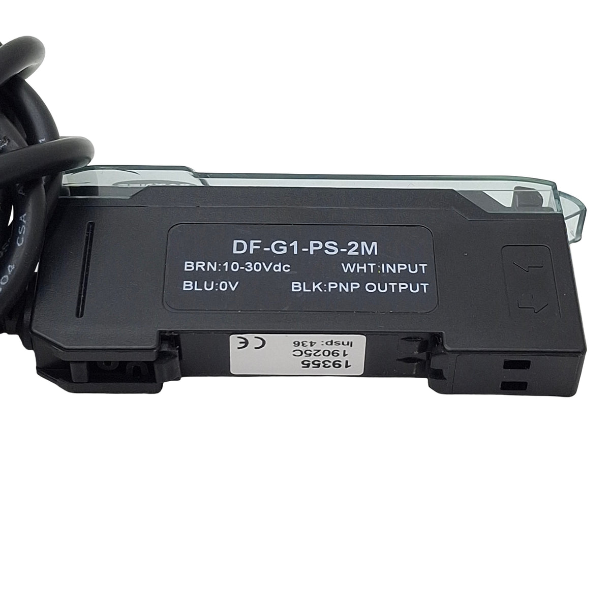 Used Banner DF-G1-PS-2M Fiber Optic Amplifier, PNP Out, 10-30VDC, 4-Wire Lead, 1.7m