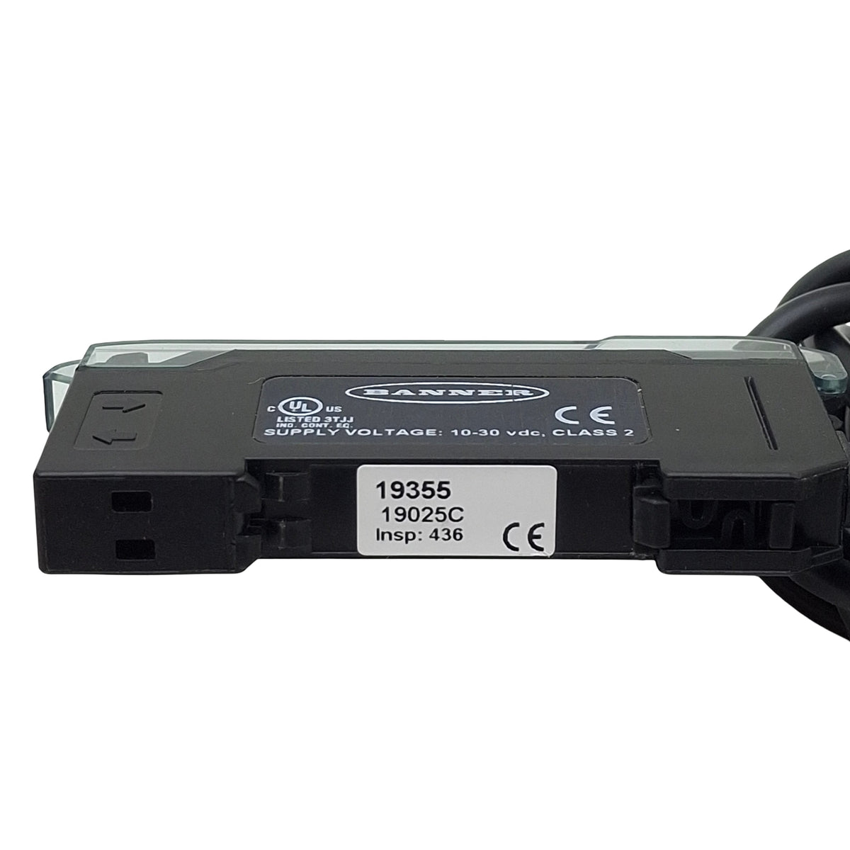 Used Banner DF-G1-PS-2M Fiber Optic Amplifier, PNP Out, 10-30VDC, 4-Wire Lead, 1.7m