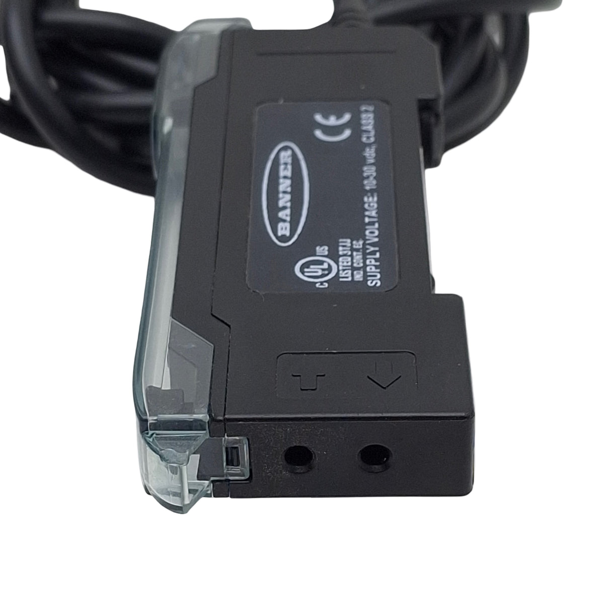 Used Banner DF-G1-PS-2M Fiber Optic Amplifier, PNP Out, 10-30VDC, 4-Wire Lead, 1.7m