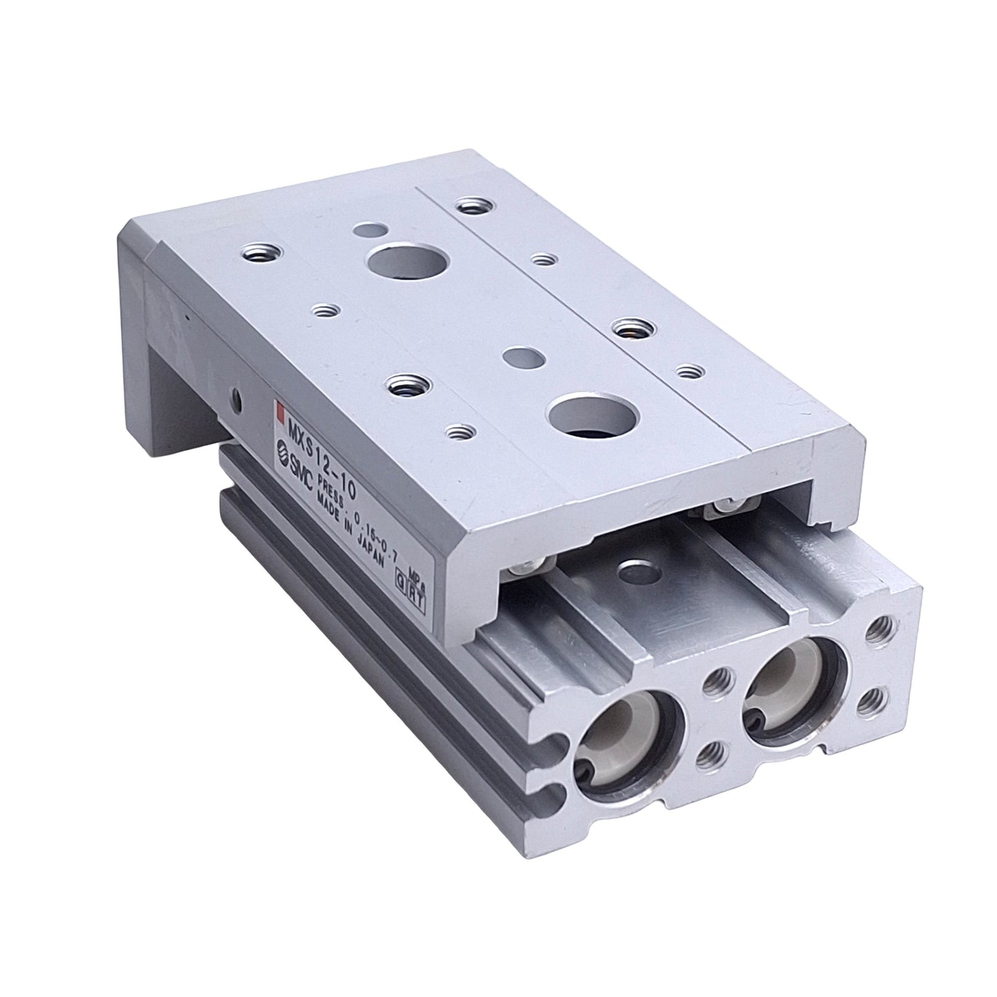 New SMC MXS12-10 Cylinder Slide Table, 12mm Bore, 10mm Stroke, M5 Ports, 0.15-0.7MPa