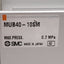 Used SMC MUB40-10SM Pneumatic Single Acting Plate Cylinder 10mm Stroke, 0.7MPa, Rc1/8