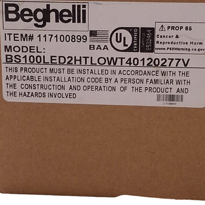 New Beghelli BS100LED 2HT LO WT40 120-277V Vapor Tight Light 2", 120-277VAC