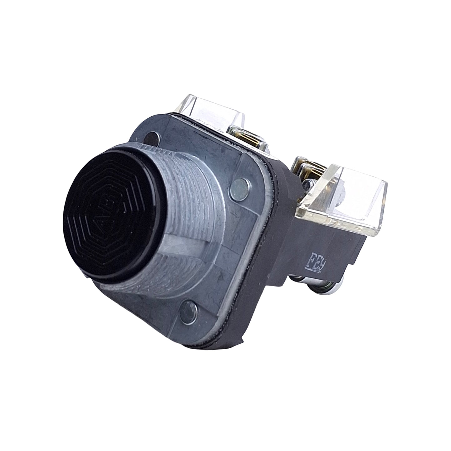 New Allen Bradley 800T-A2A Pushbutton Switch, Momentary, Flush, 30mm, Black, 1NO+1NC