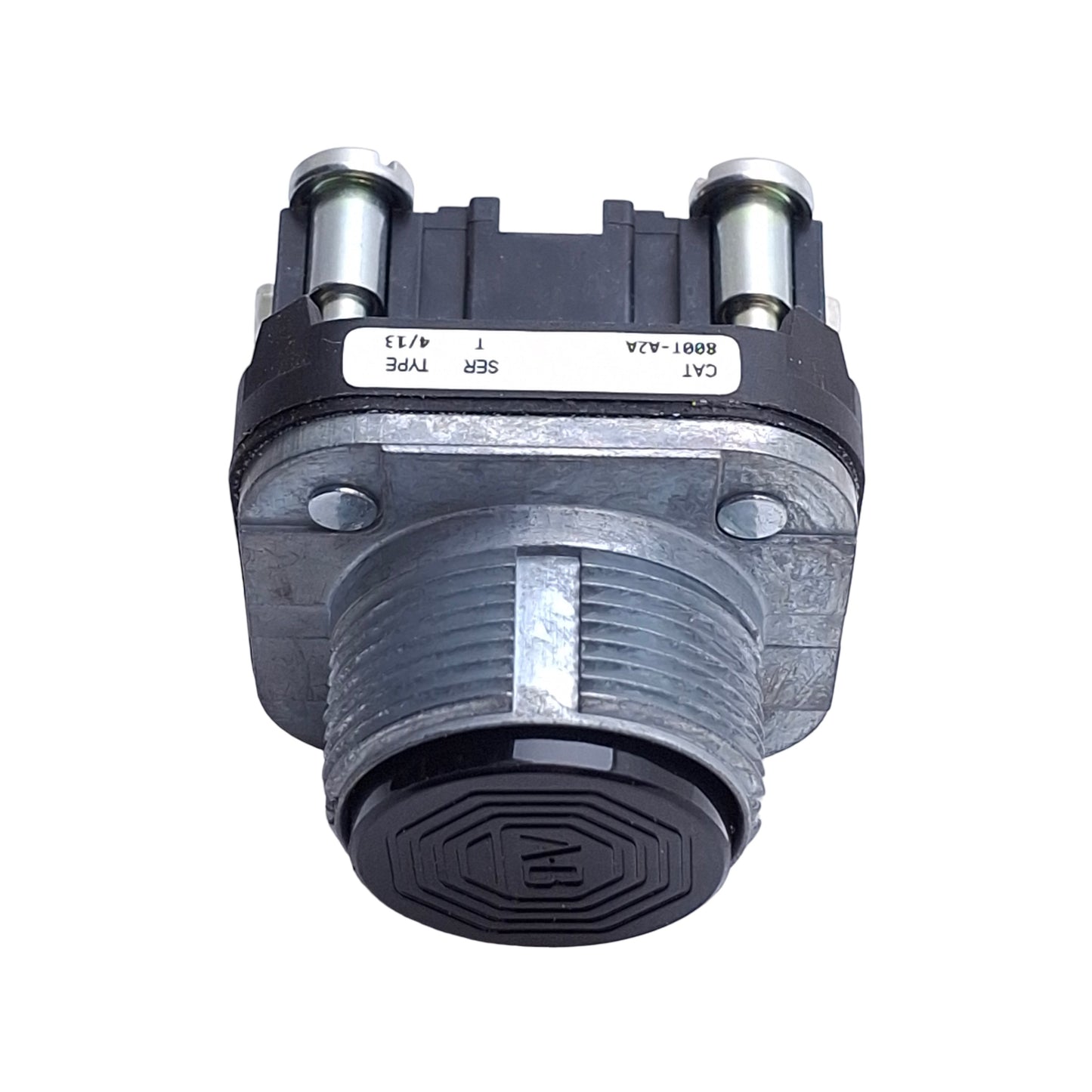 New Allen Bradley 800T-A2A Pushbutton Switch, Momentary, Flush, 30mm, Black, 1NO+1NC