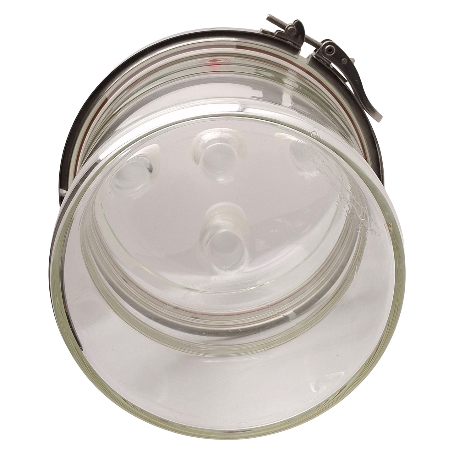 Used Ace Glass Reactor Chamber, 6L Base, 4x #25 Necks, Two-Piece, 8in Duran Flange