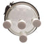 Used Ace Glass Reactor Chamber, 6L Base, 4x #25 Necks, Two-Piece, 8in Duran Flange