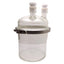 Used Ace Glass Reactor Chamber, 6L Base, 4x #25 Necks, Two-Piece, 8in Duran Flange
