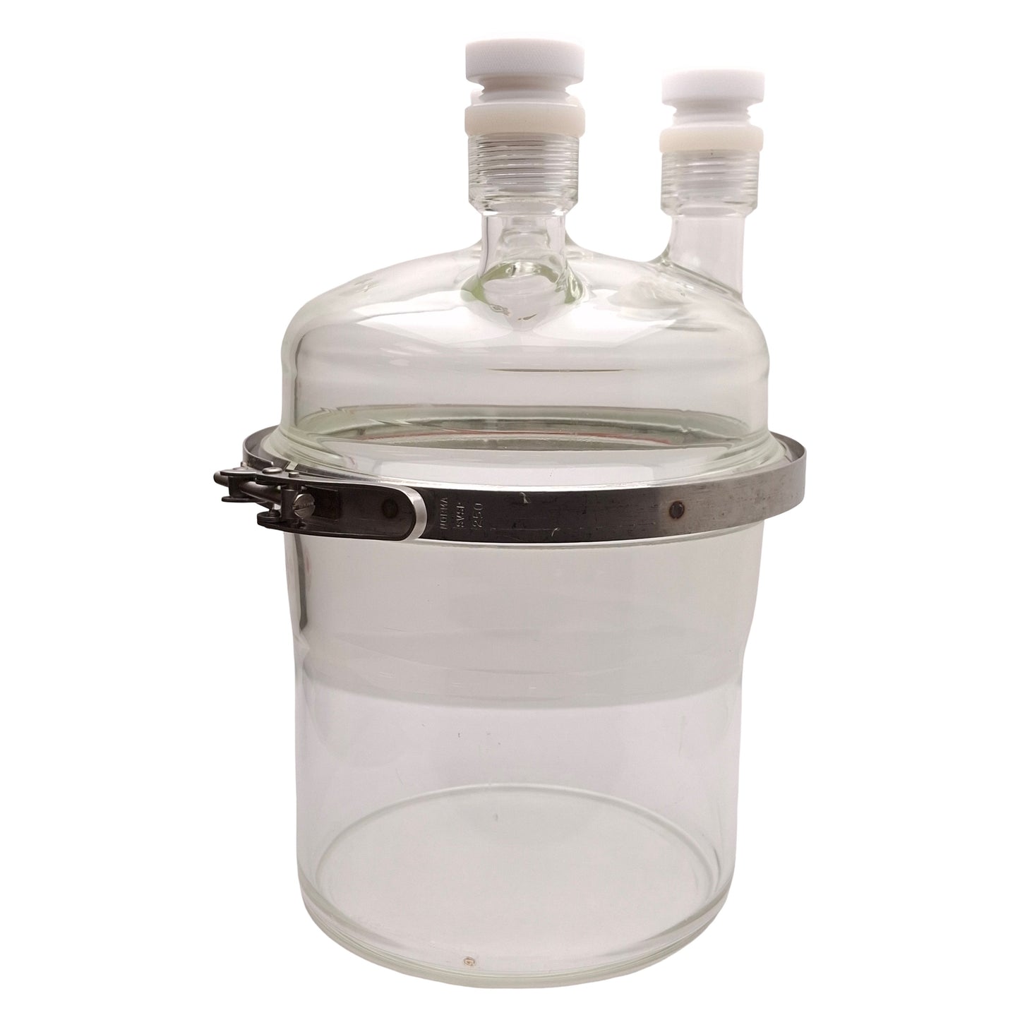 Used Ace Glass Reactor Chamber, 6L Base, 4x #25 Necks, Two-Piece, 8in Duran Flange