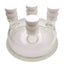 Used Ace Glass Reactor Chamber, 6L Base, 4x #25 Necks, Two-Piece, 8in Duran Flange