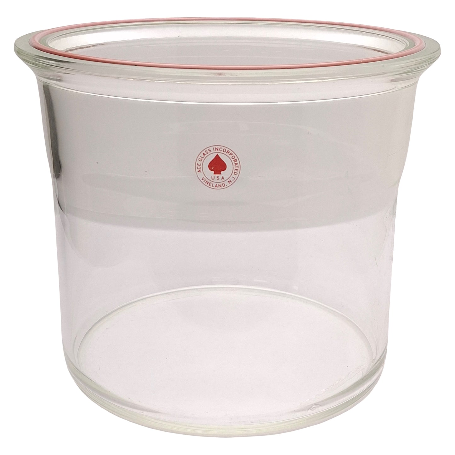 Used Ace Glass Reactor Chamber, 6L Base, 4x #25 Necks, Two-Piece, 8in Duran Flange
