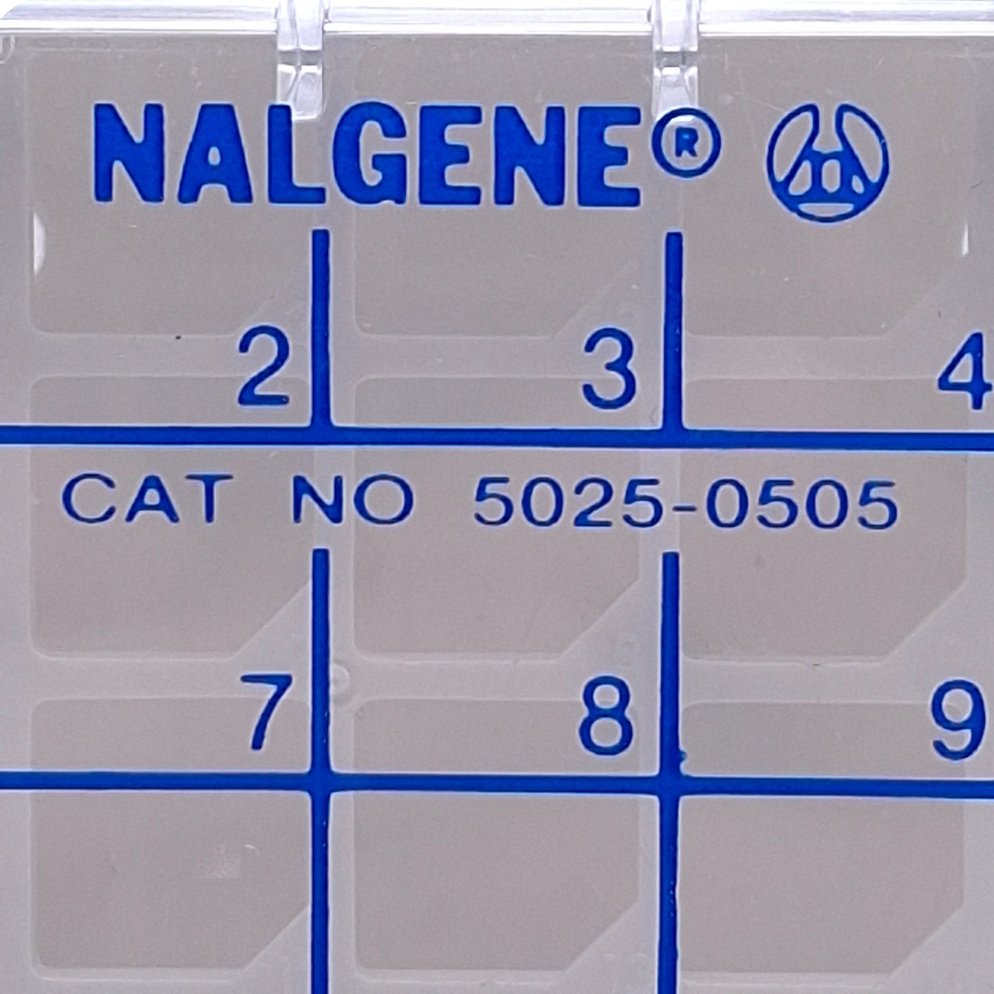 Used Lot of 4 Nalgene 5025-0505 Polycarbonate Cryo Boxes, Hold 25 Vials(1.2 and 2mL)