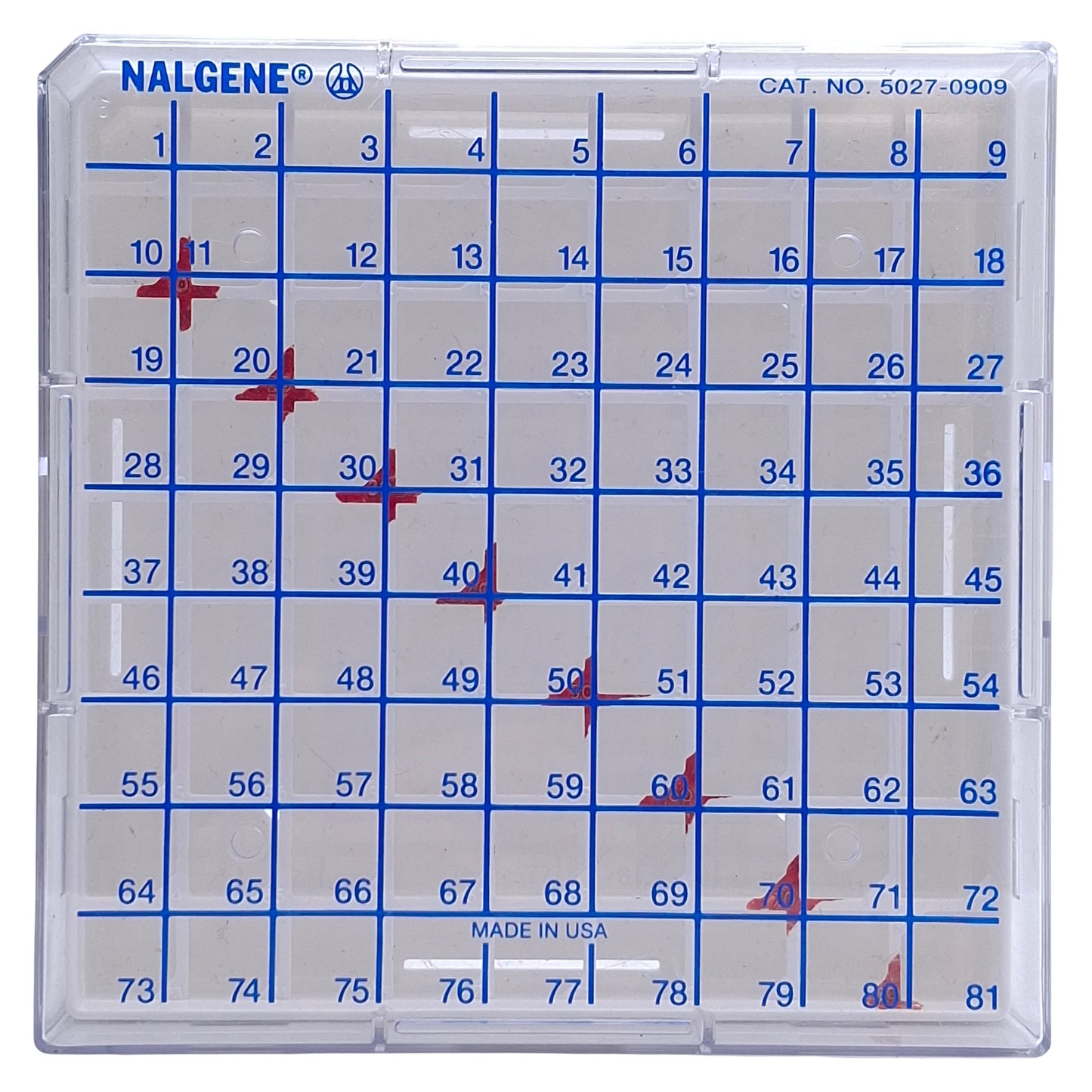 Used Lot of 3 Nalgene 5026-0909 Polycarbonate Cryo Boxes, Hold 81 Vials(1.2 and 2mL)