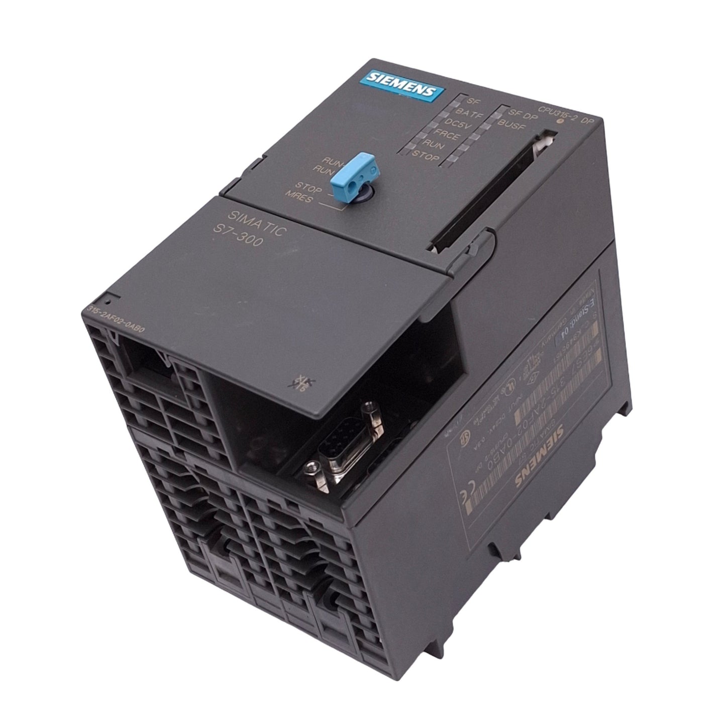 Used Siemens 6ES7315-2AF02-0AB0 Simatic S7-300 CPU 315-2 DP Module, 64KB, 24VDC