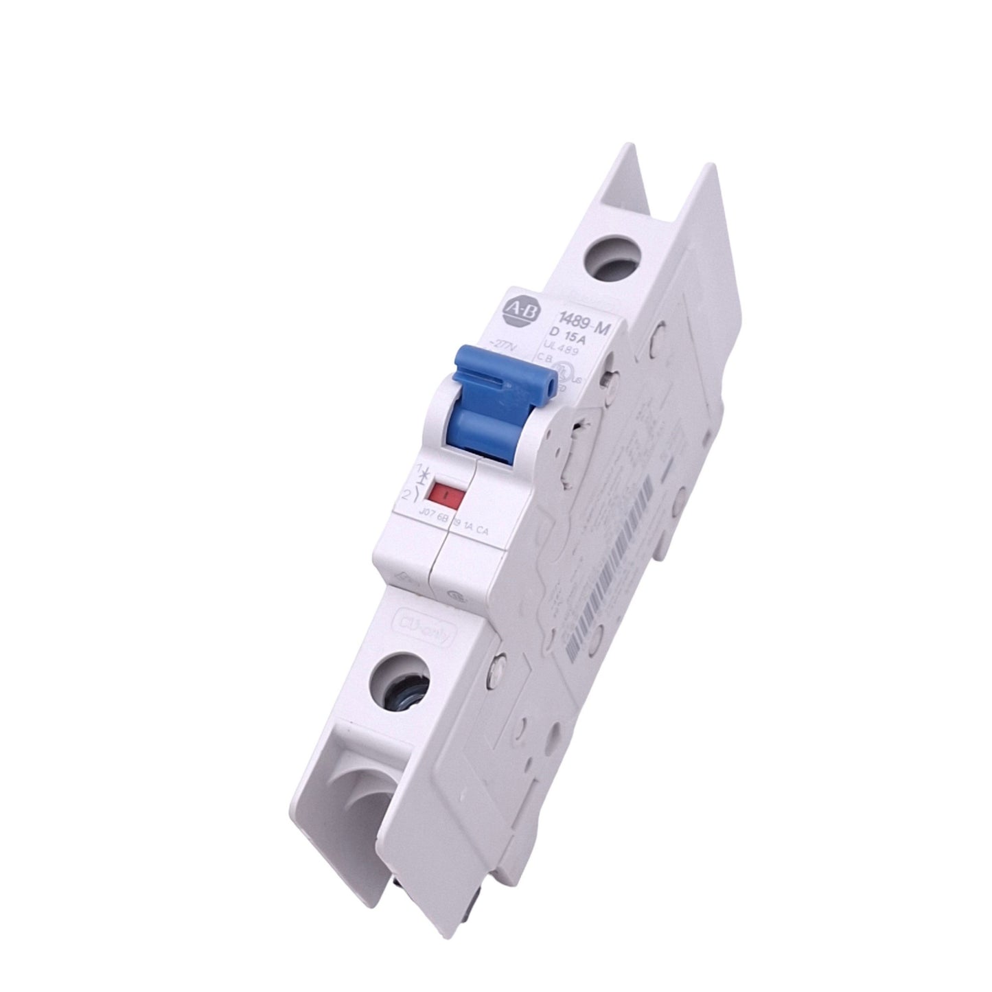 New – Open box Allen Bradley 1489-M1D150 Circuit Breaker, 1-Pole 15A, 277VAC Max, DIN Rail