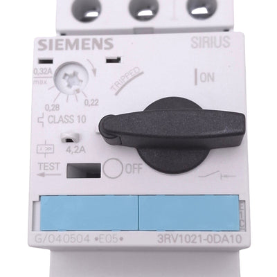 New – Open box Siemens 3RV1021-0DA10 SIRIUS Motor Circuit Breaker, 0.22-0.32A, 3-Pole, 0.09kW