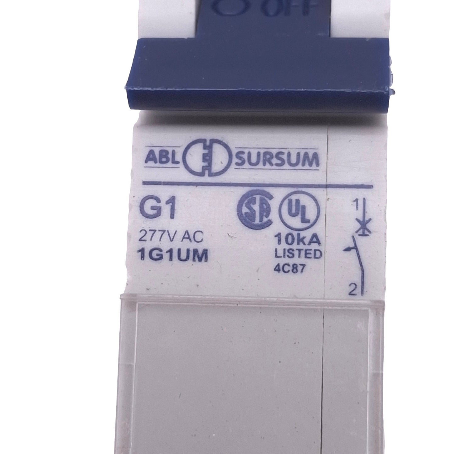 New – Open box Altech 1G1UM Mini Circuit Breaker, 1-Pole 1A, 277VAC/42VDC Max, DIN Rail