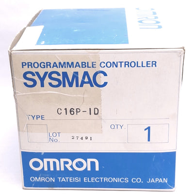New Omron C16P-ID Input Unit for C-Series PLC, 16-Point, 24VDC 7mA In, DIN Rail