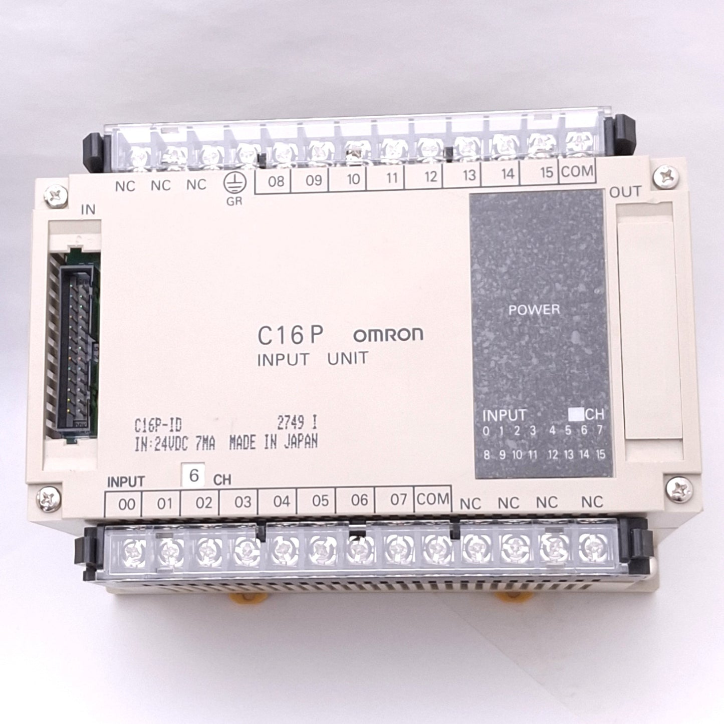 New Omron C16P-ID Input Unit for C-Series PLC, 16-Point, 24VDC 7mA In, DIN Rail