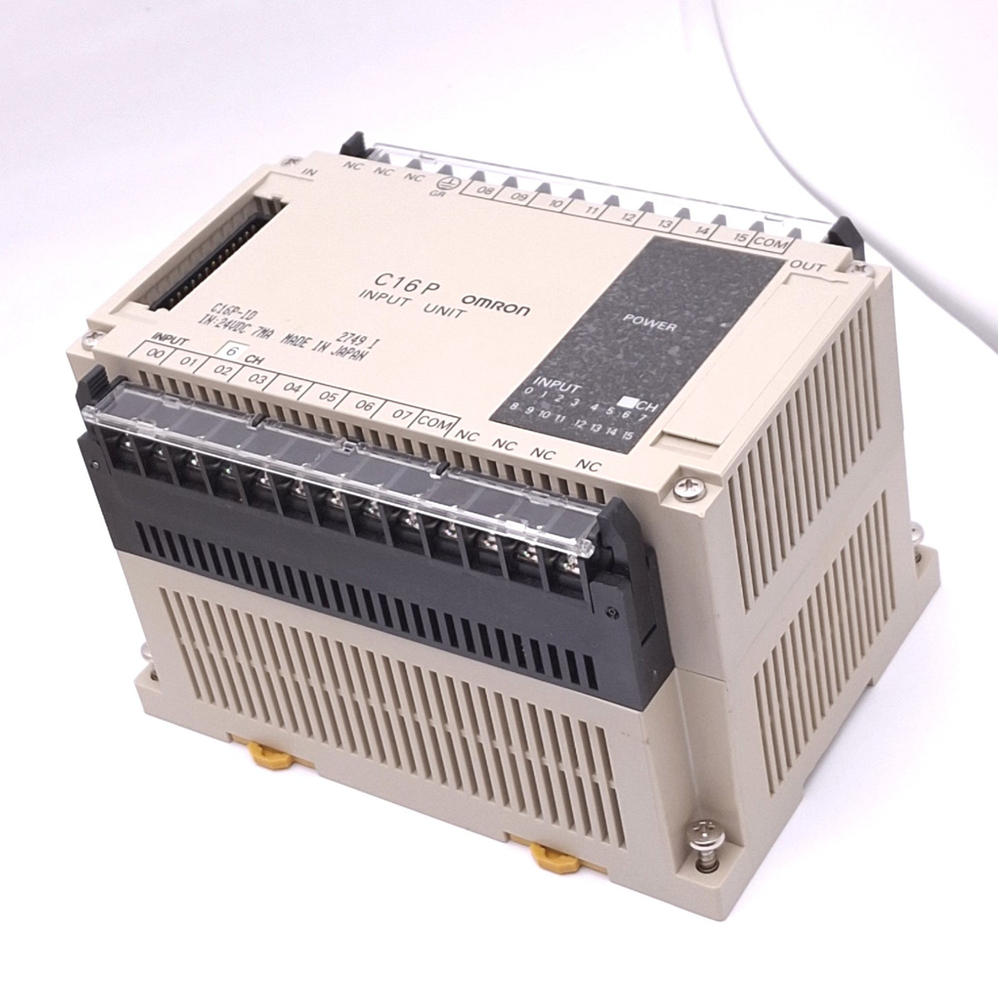 New Omron C16P-ID Input Unit for C-Series PLC, 16-Point, 24VDC 7mA In, DIN Rail
