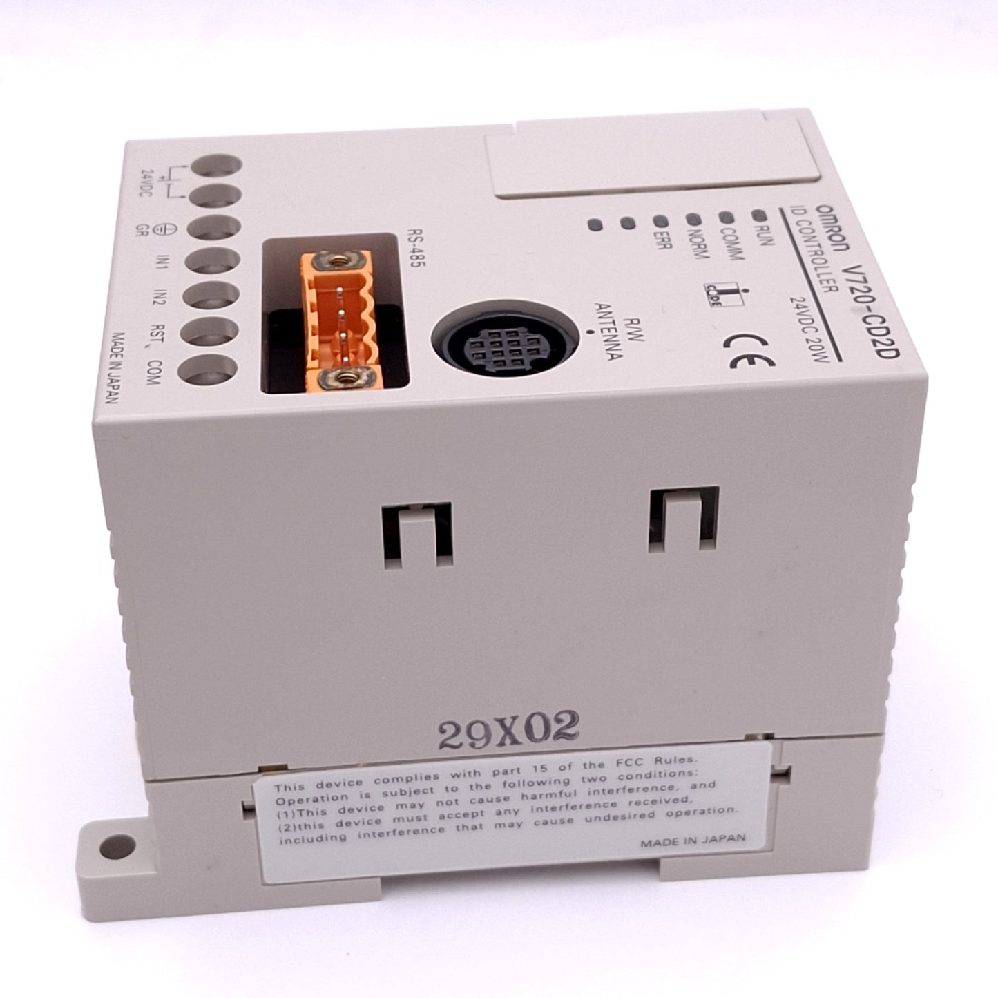 New Omron V720-CD2D RFID Controller, 13.56MHz, 25cm Range, RS-485, 24VDC 20W