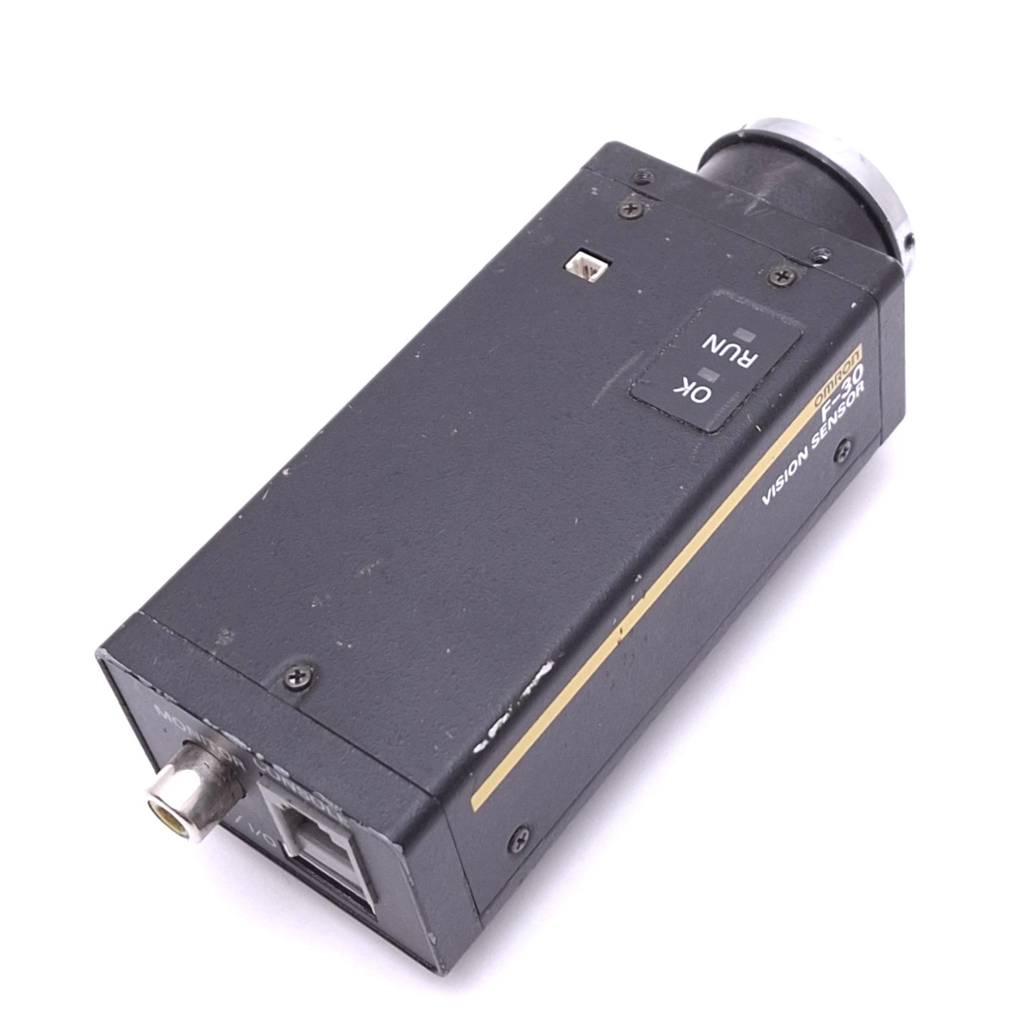 Used Omron F-30 Vision Sensor CCD Camera, 510x492, 100-130mm Range, 12VDC, C-Mount
