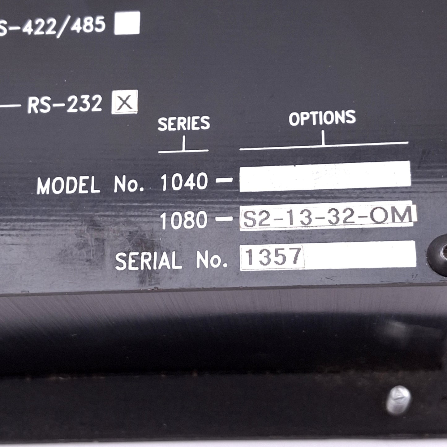Used SCC 1080-S2-13-32-OM Operator Interface, 4x20 Character, RS-232, 12VDC