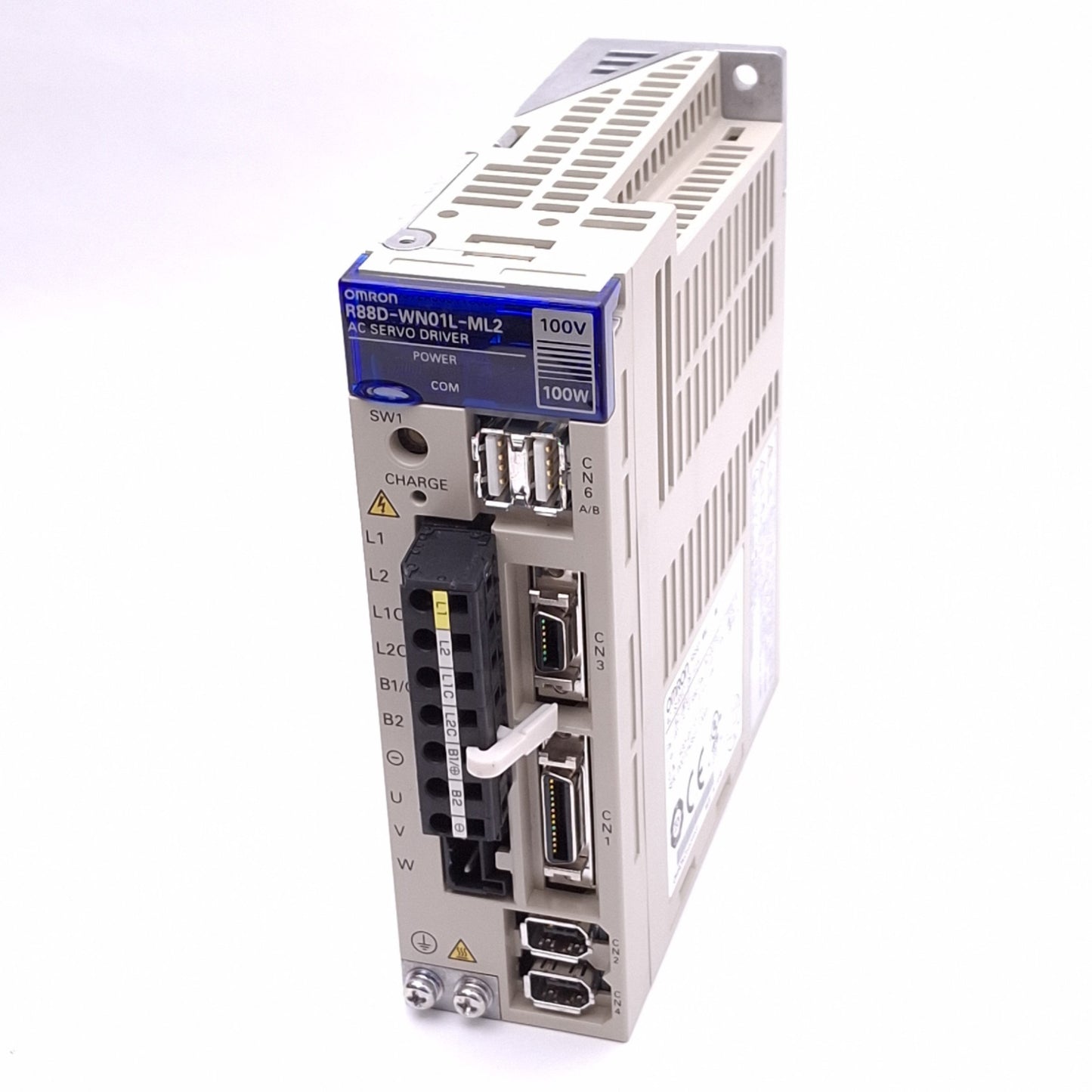 Used Omron R88D-WN01L-ML2 AC Servo Driver, 3ph 0-230VAC 0-300Hz Out, 100W Max