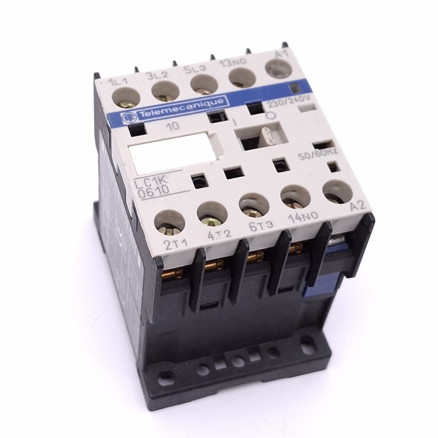 Used Telemecanique LC1K0610U7 Contactor, 3-Pole NO, 1NO Aux, 15A Max, 240VAC Coil