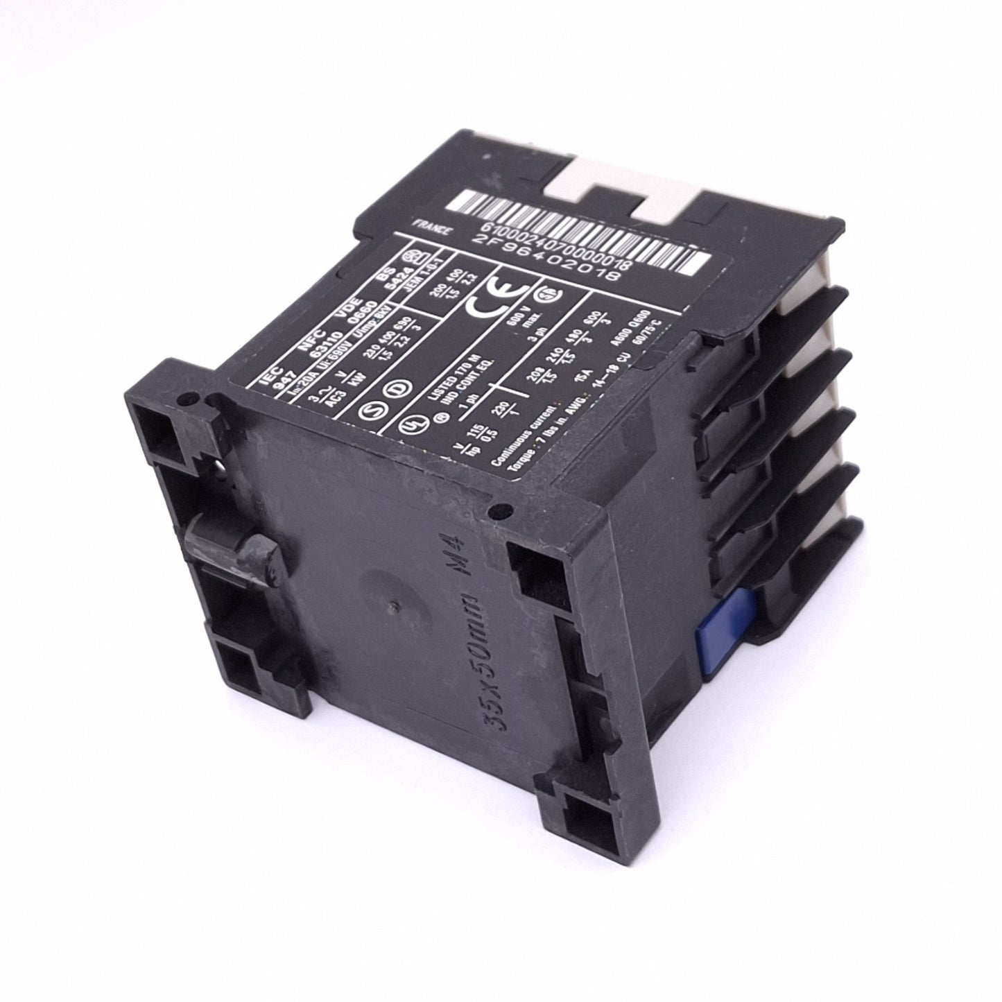 Used Telemecanique LC1K0610U7 Contactor, 3-Pole NO, 1NO Aux, 15A Max, 240VAC Coil