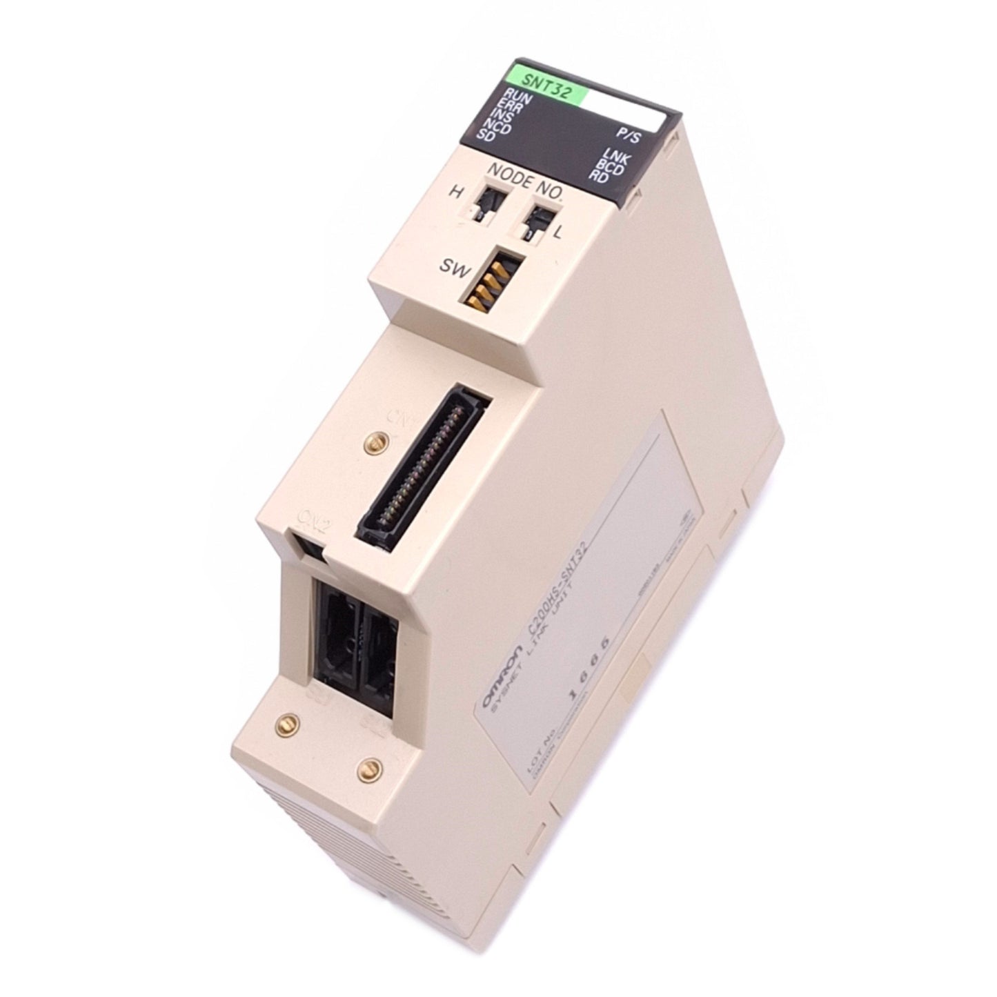 Used Omron C200HS-SNT32 SYSMAC NET Link Unit for C200H/C200HS PLC, 2Mbps, 5VDC