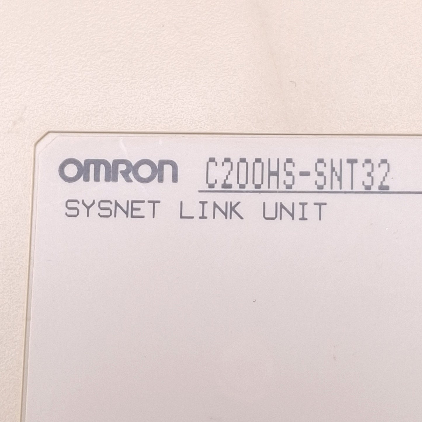 Used Omron C200HS-SNT32 SYSMAC NET Link Unit for C200H/C200HS PLC, 2Mbps, 5VDC