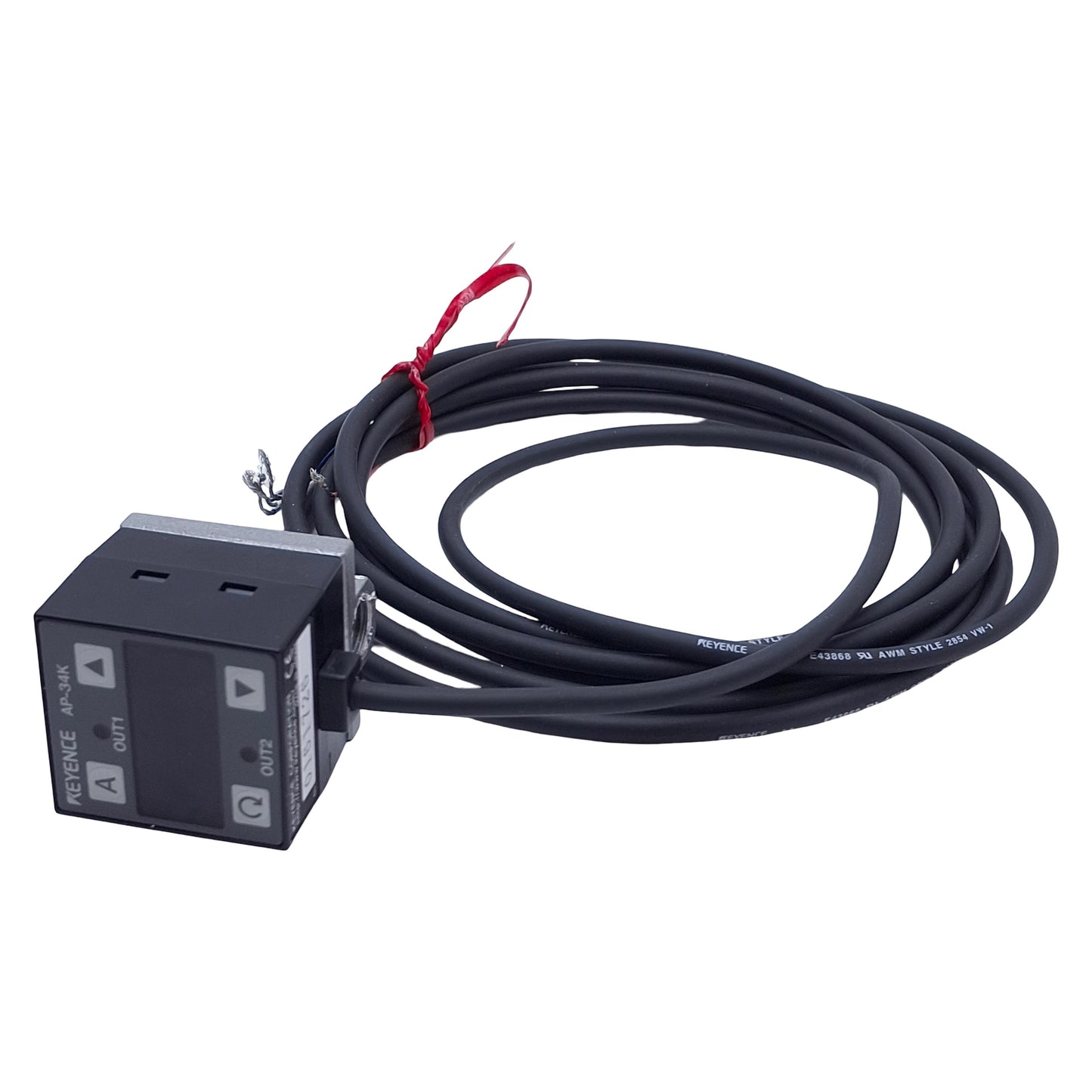 Used Keyence AP-34K Air Pressure Sensor 12-24VDC, 50mA, 29.9 to -29.9inchHg, NPN