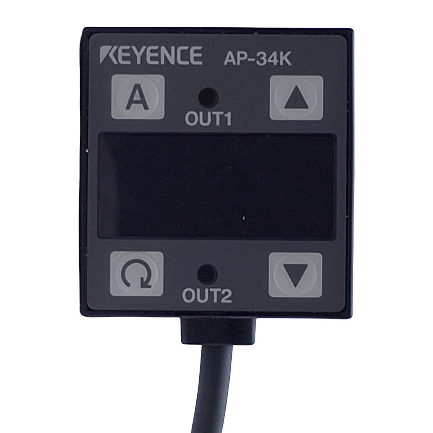 Used Keyence AP-34K Air Pressure Sensor 12-24VDC, 50mA, 29.9 to -29.9inchHg, NPN