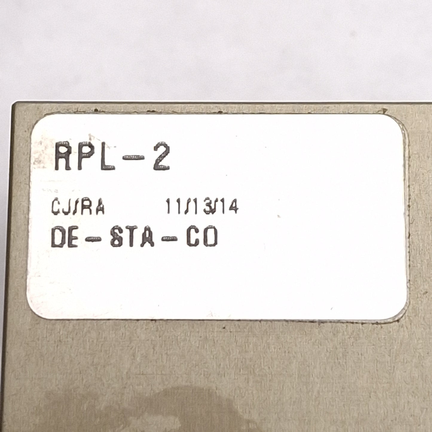 Used Destaco RPL-2 Robohand Parallel Gripper, 0.50in Stroke, 5-100psi, #10-32 Ports