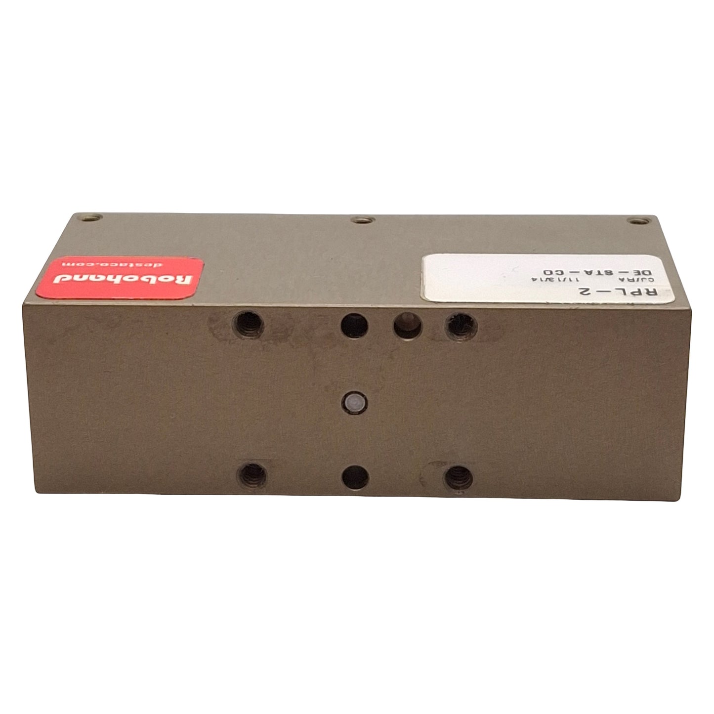 Used Destaco RPL-2 Robohand Parallel Gripper, 0.50in Stroke, 5-100psi, #10-32 Ports