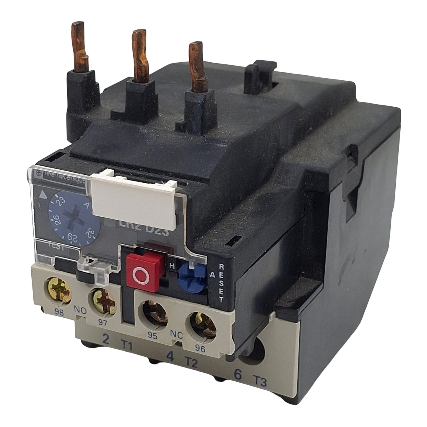 Used Telemecanique LR2D2353 Thermal Overload Relay, 3-Pole 1NO+1NC, 23-32A, 600VAC