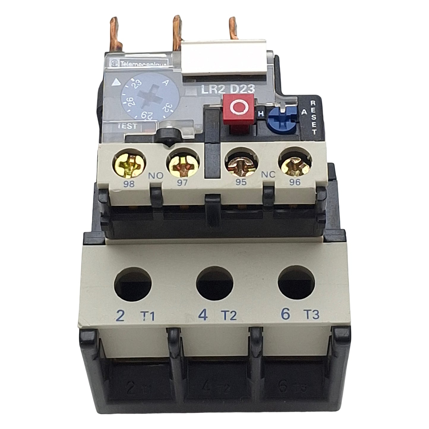 Used Telemecanique LR2D2353 Thermal Overload Relay, 3-Pole 1NO+1NC, 23-32A, 600VAC