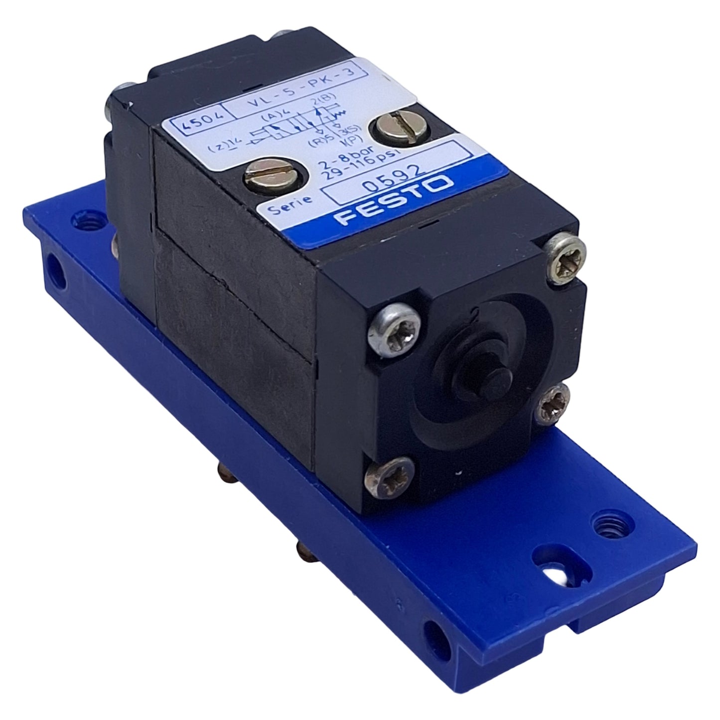 Used Festo VL-5-PK-3 Pneumatic Control Valve 5-Port 2-Way, Monostable, 1.5-8bar