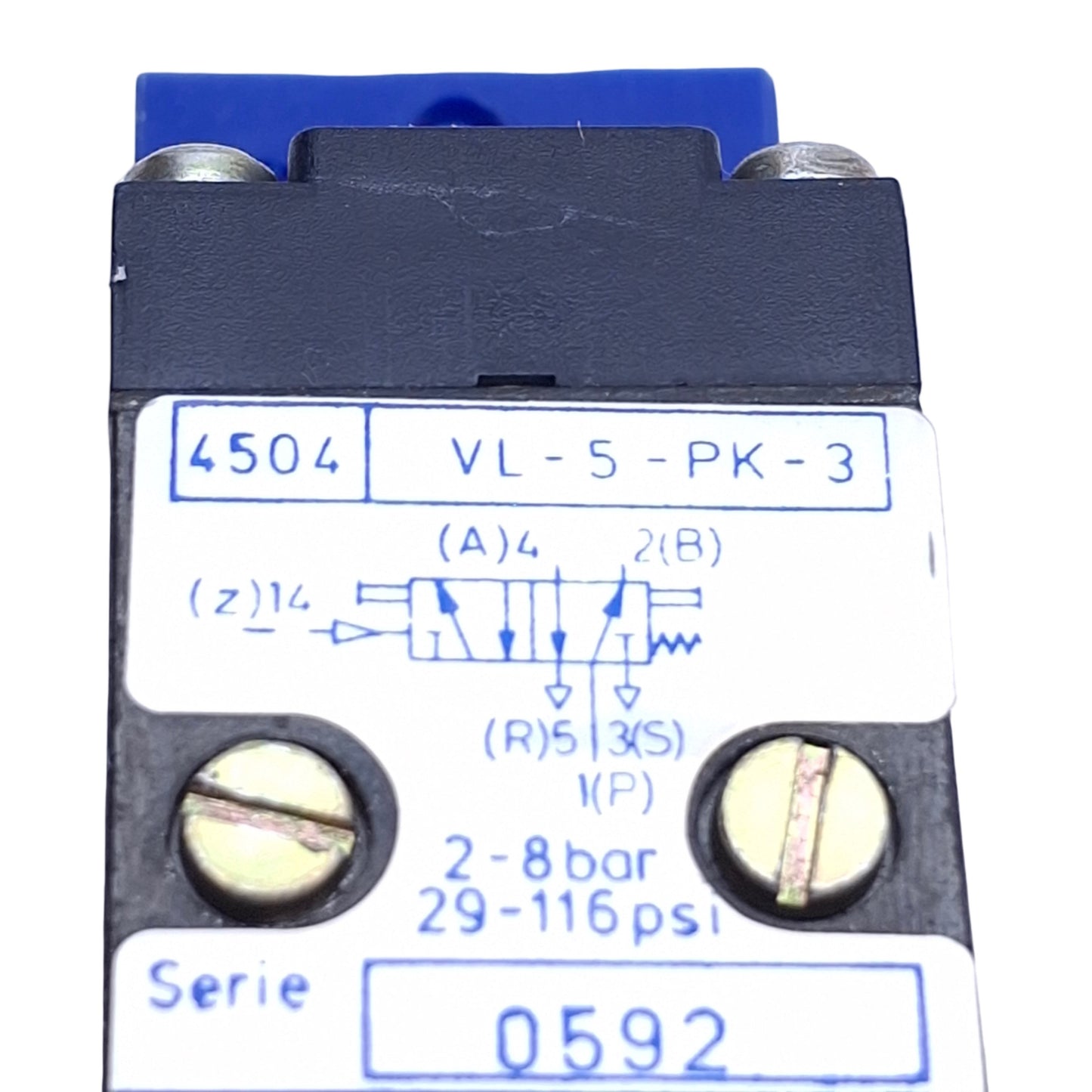 Used Festo VL-5-PK-3 Pneumatic Control Valve 5-Port 2-Way, Monostable, 1.5-8bar