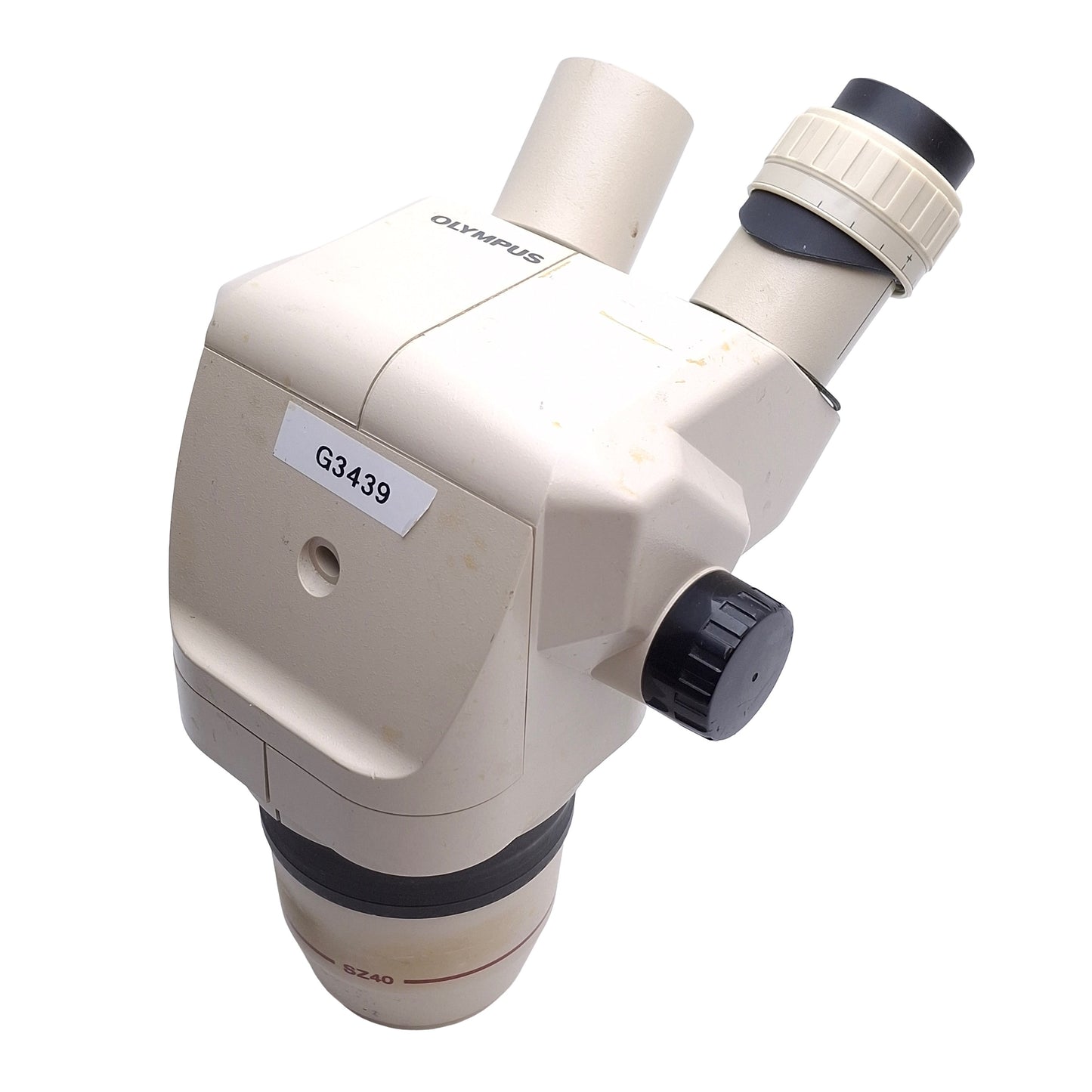 Used Olympus SZ4045 Microscope Head, 110mm WD, 0.67x ~ 4x Mag. *No Eyepieces*
