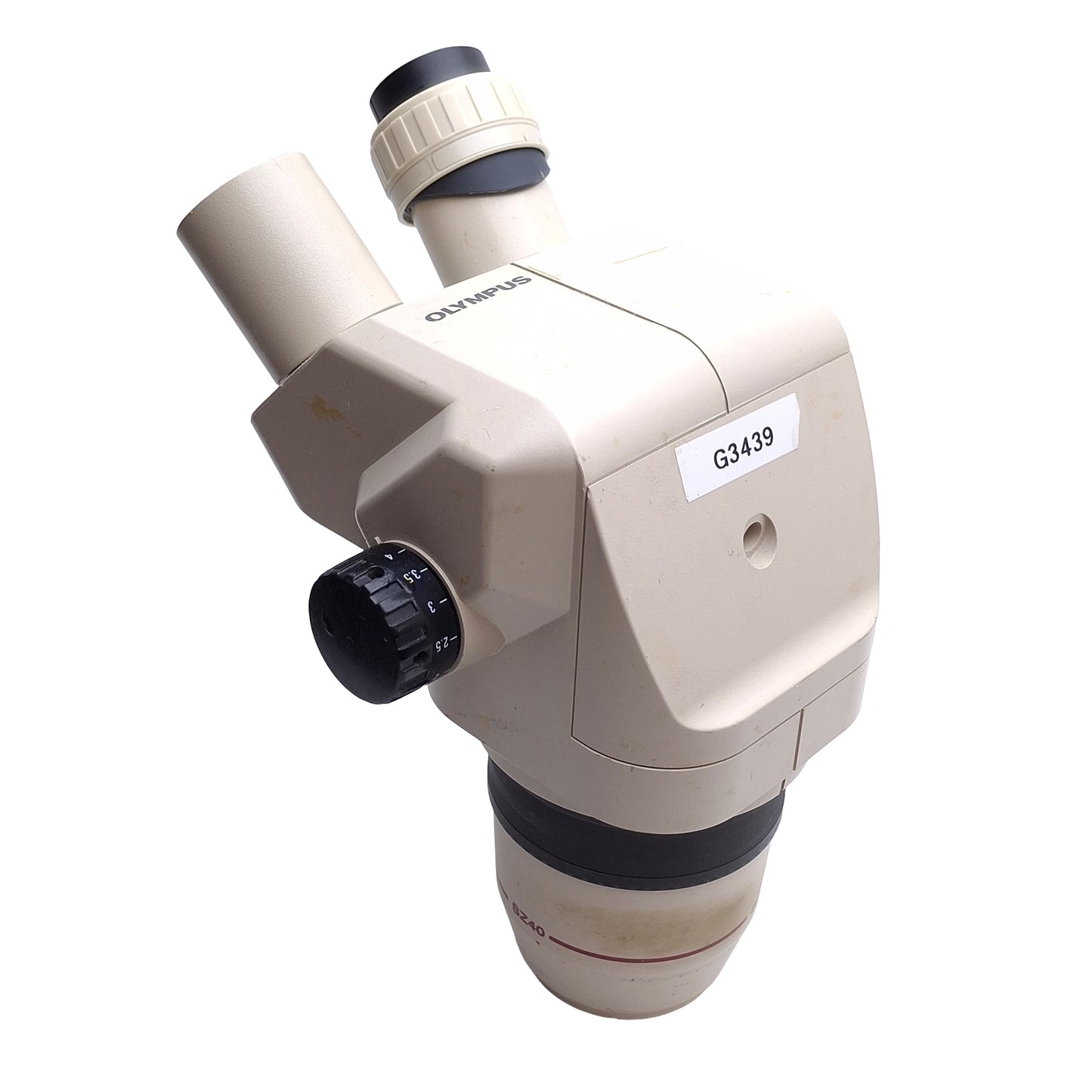 Used Olympus SZ4045 Microscope Head, 110mm WD, 0.67x ~ 4x Mag. *No Eyepieces*