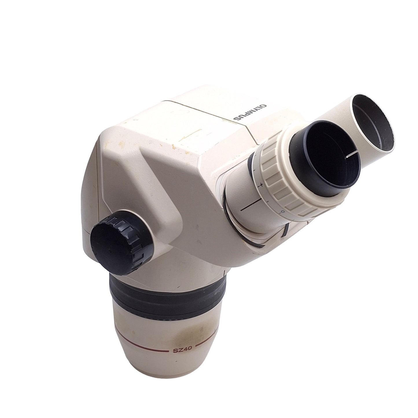 Used Olympus SZ4045 Microscope Head, 110mm WD, 0.67x ~ 4x Mag. *No Eyepieces*