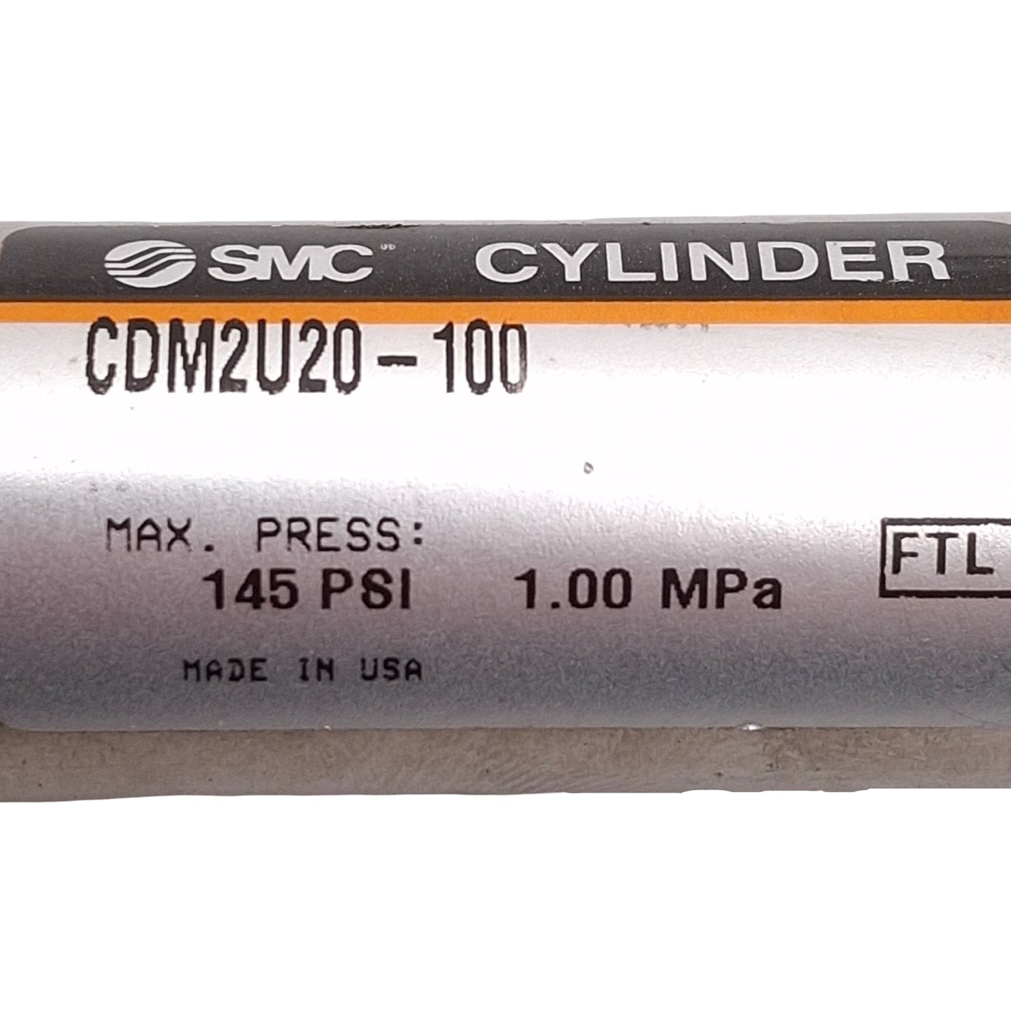 Used SMC CDM2U20-100 Pneumatic Cylinder, ø20mm Bore, 100mm Stoke, 1.0MPa, Rc1/8